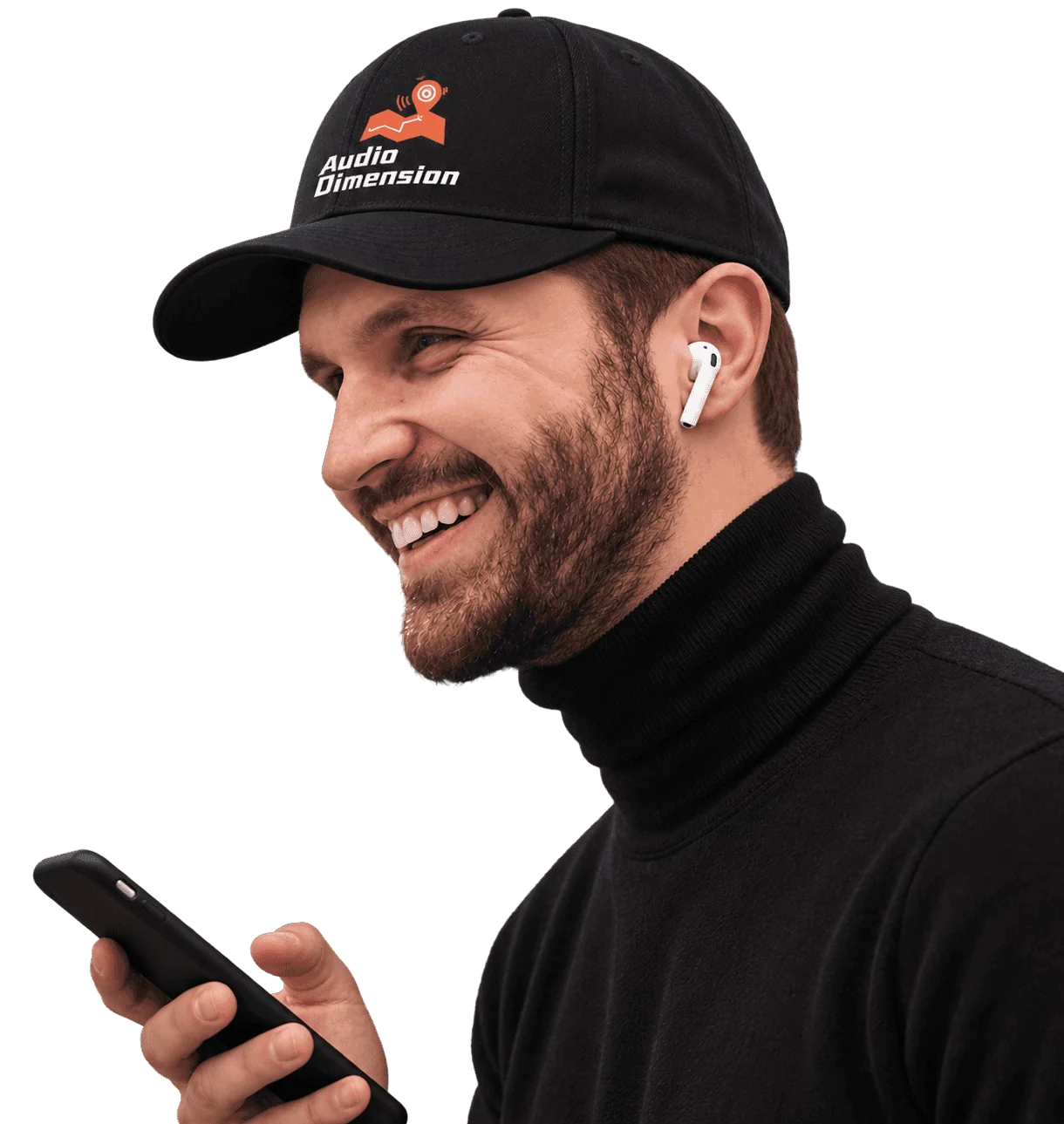 man with hat and audiodimension system